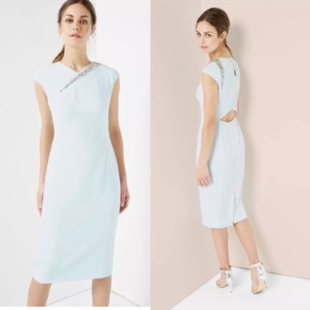 Ted Baker Cut Out Back Detail Dress Size 5 US 12